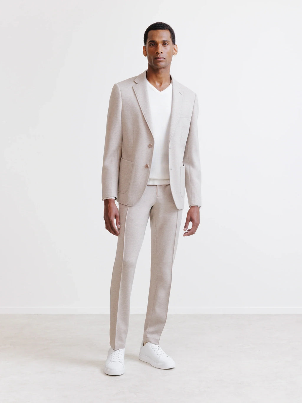 Veste ville en maille beige - IZAC