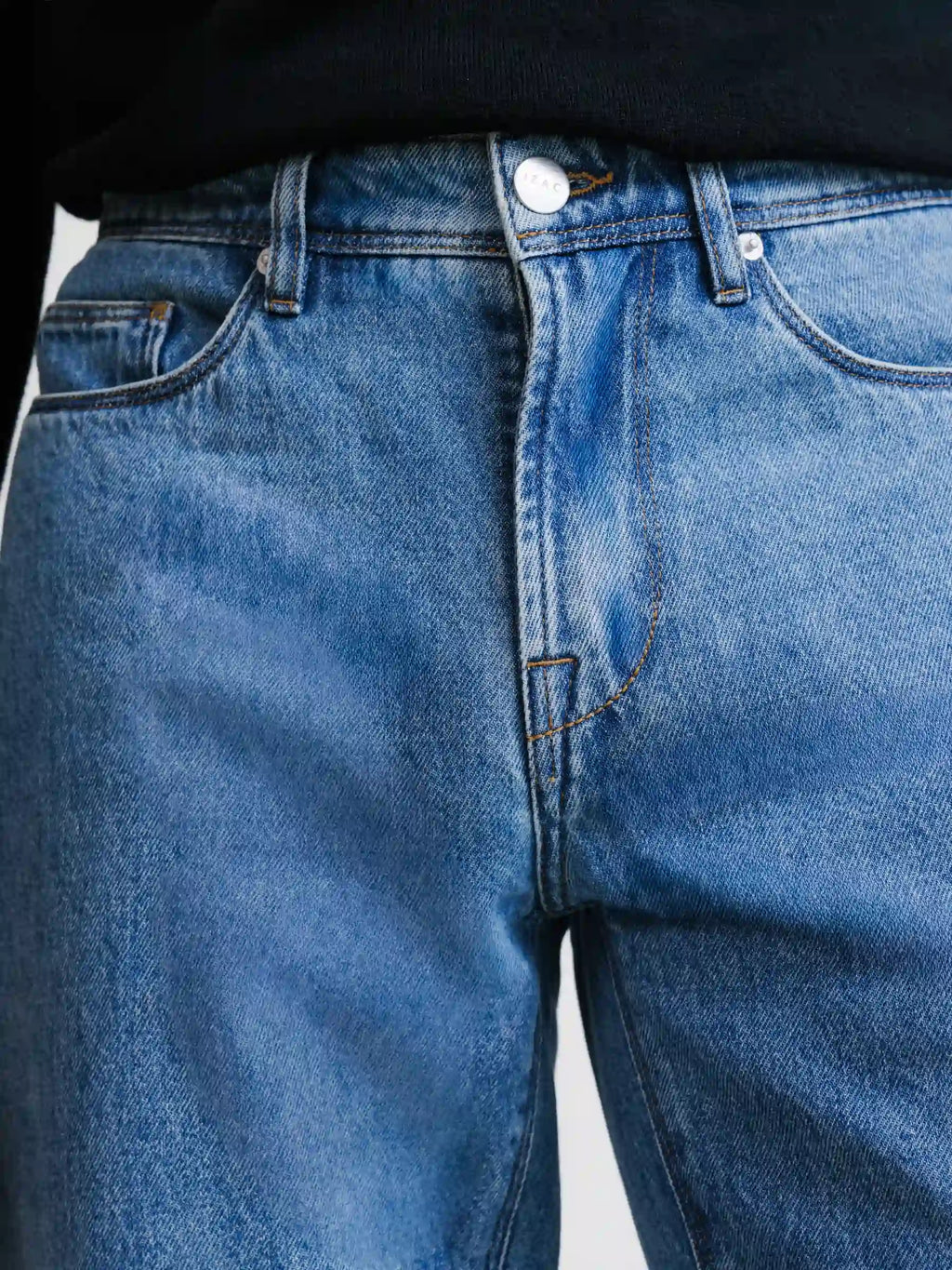Jean 5 poches regular bleu moyen - IZAC
