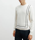 Pull col rond fantaisie écru - IZAC