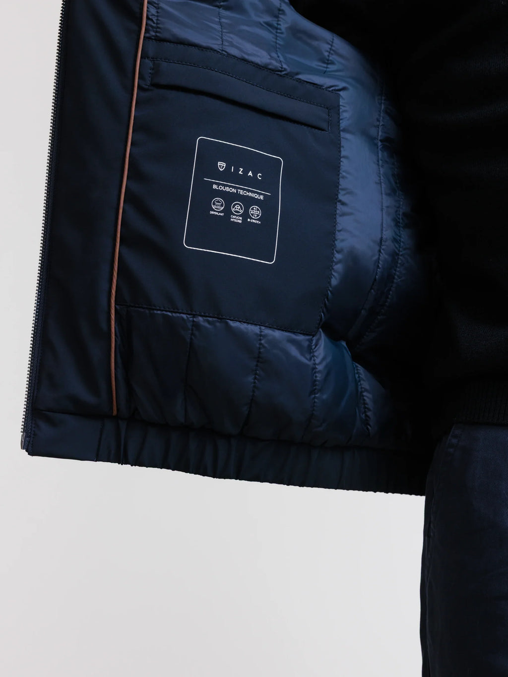 Blouson avec capuche marine - IZAC