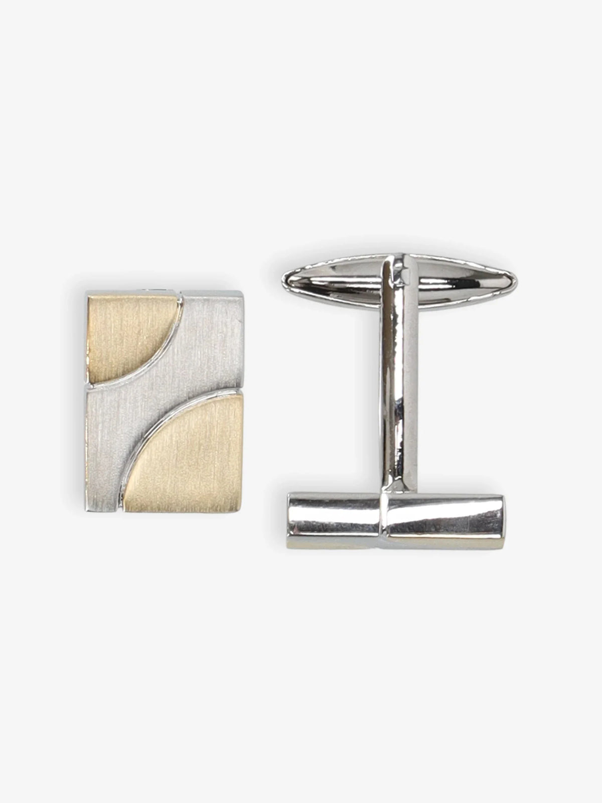 Boutons de manchette metal argente - IZAC
