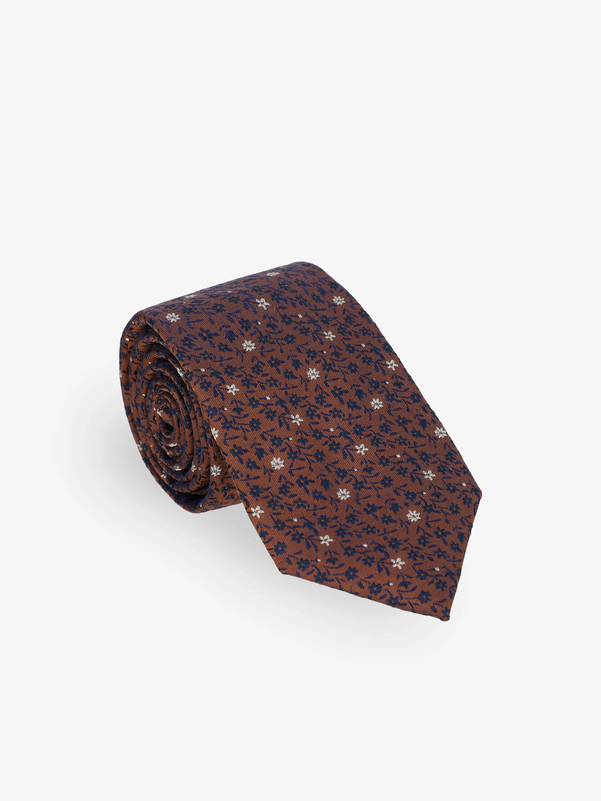 Cravate fantaisie marron - IZAC