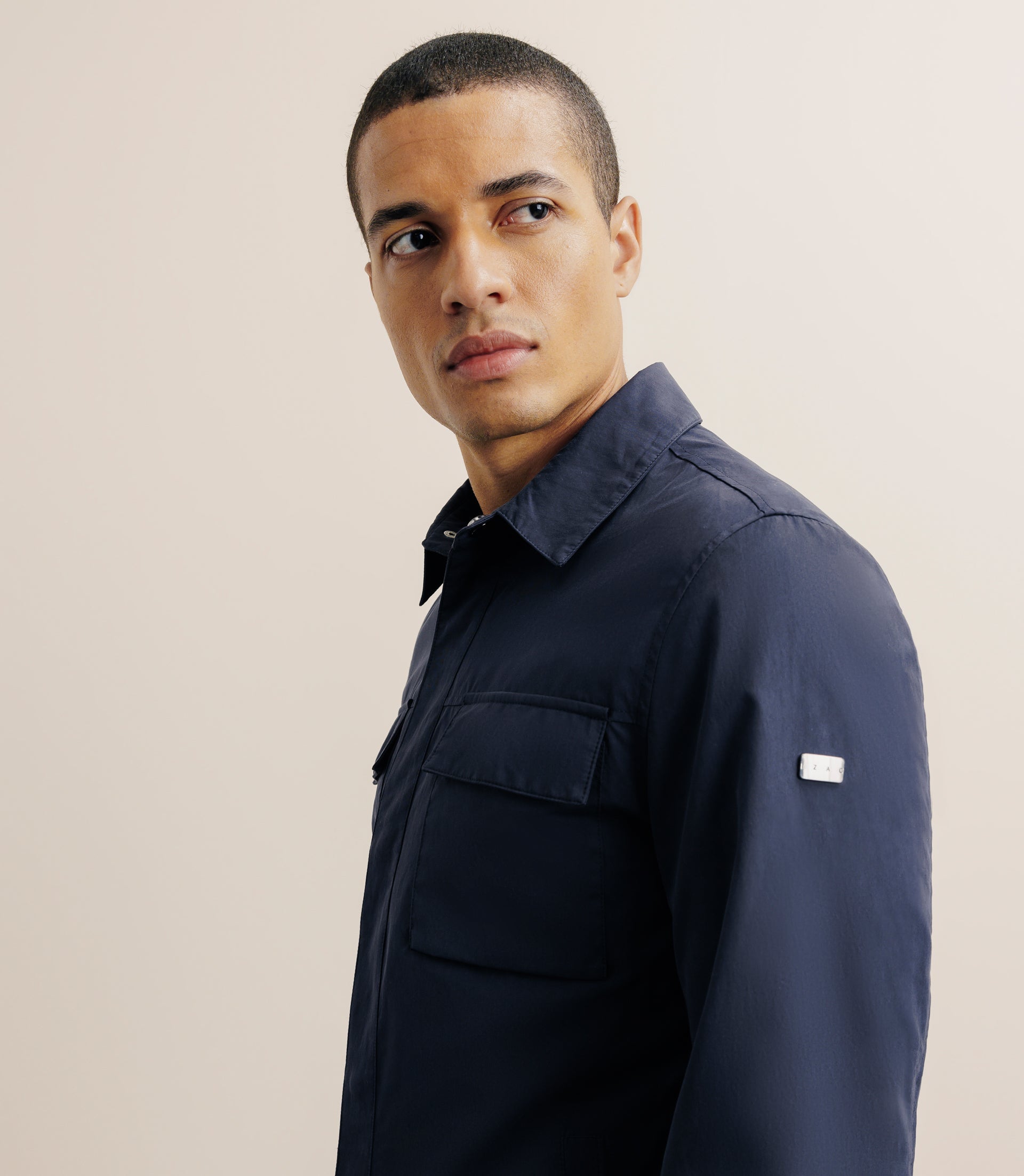 Veste casual 100% coton marine - IZAC