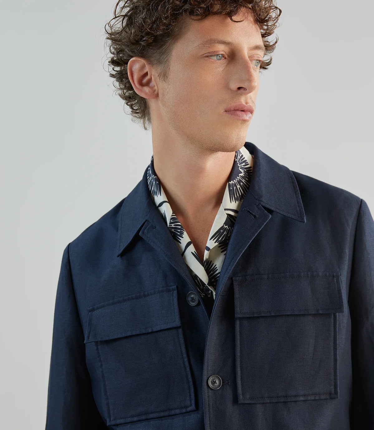 Veste casual saharienne marine - IZAC