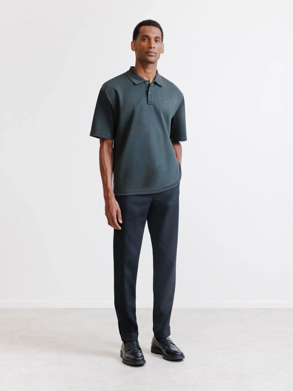 Polo oversize kaki foncé - IZAC