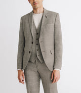 Veste ville séparable à carreaux beige - IZAC
