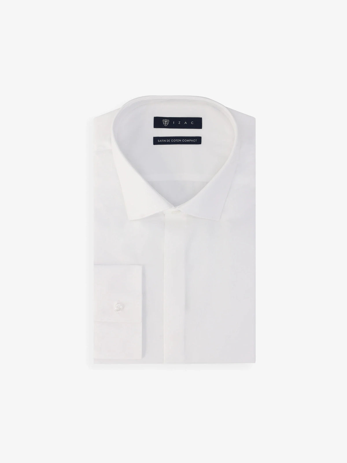 Chemise en satin de coton blanche - IZAC