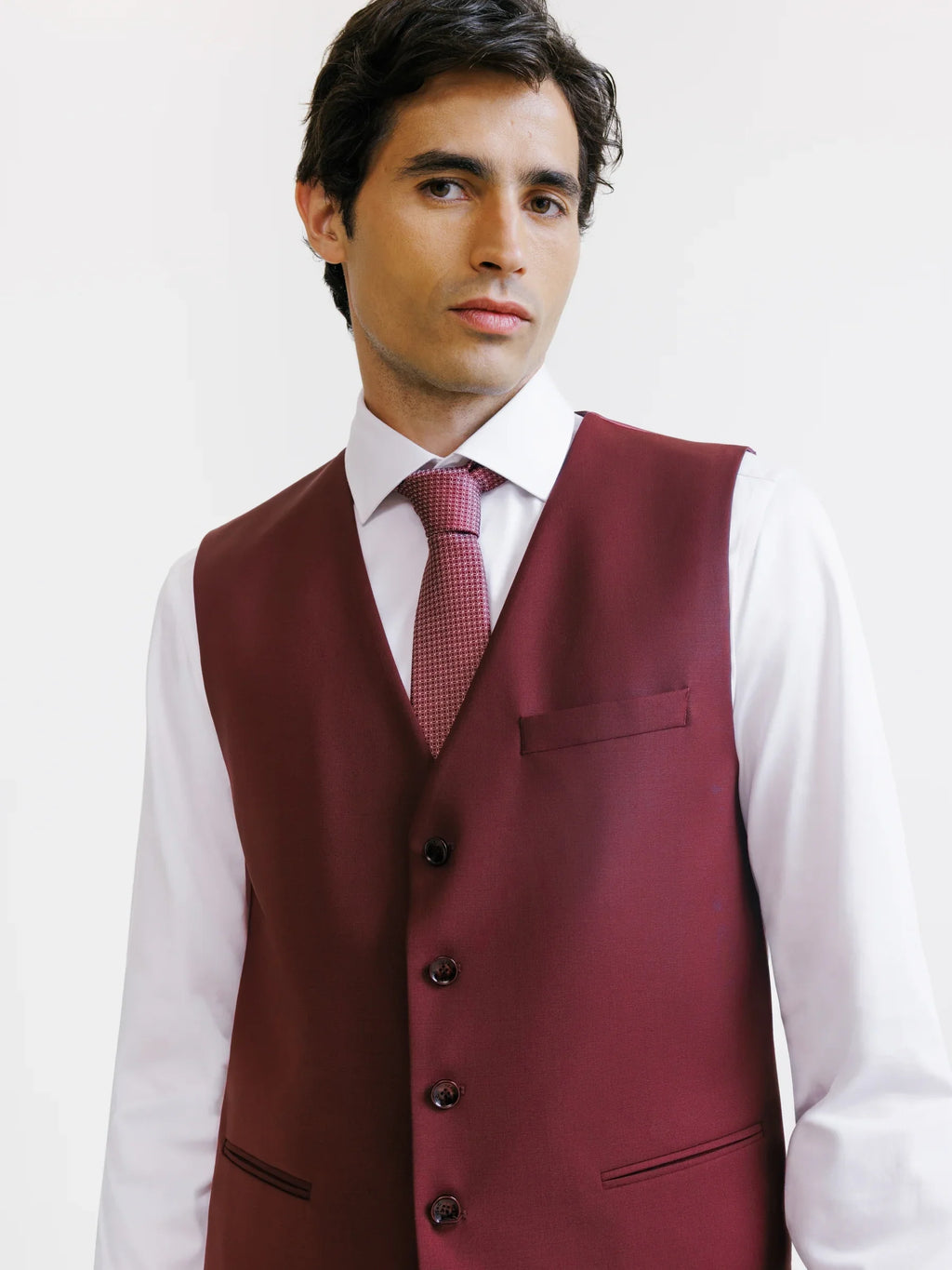 Gilet ville avec laine majoritaire prune - IZAC