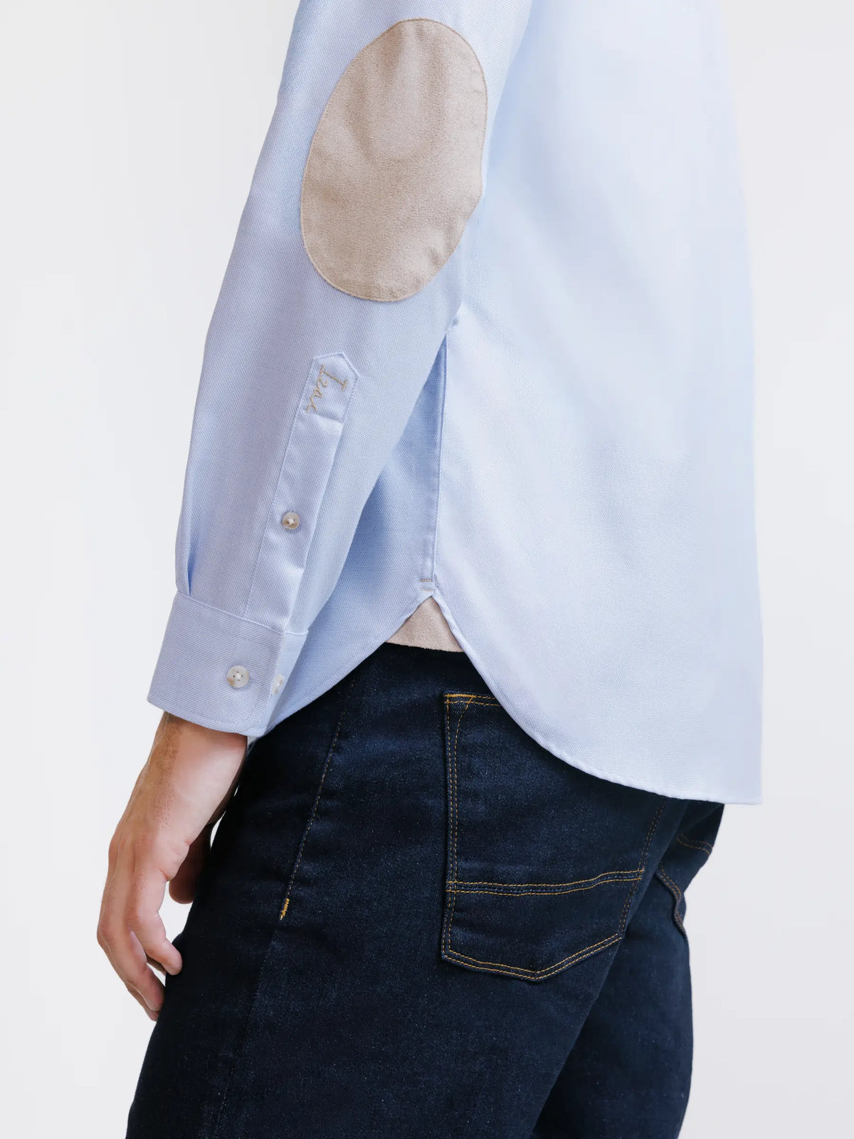 Chemise avec coudières ciel - IZAC
