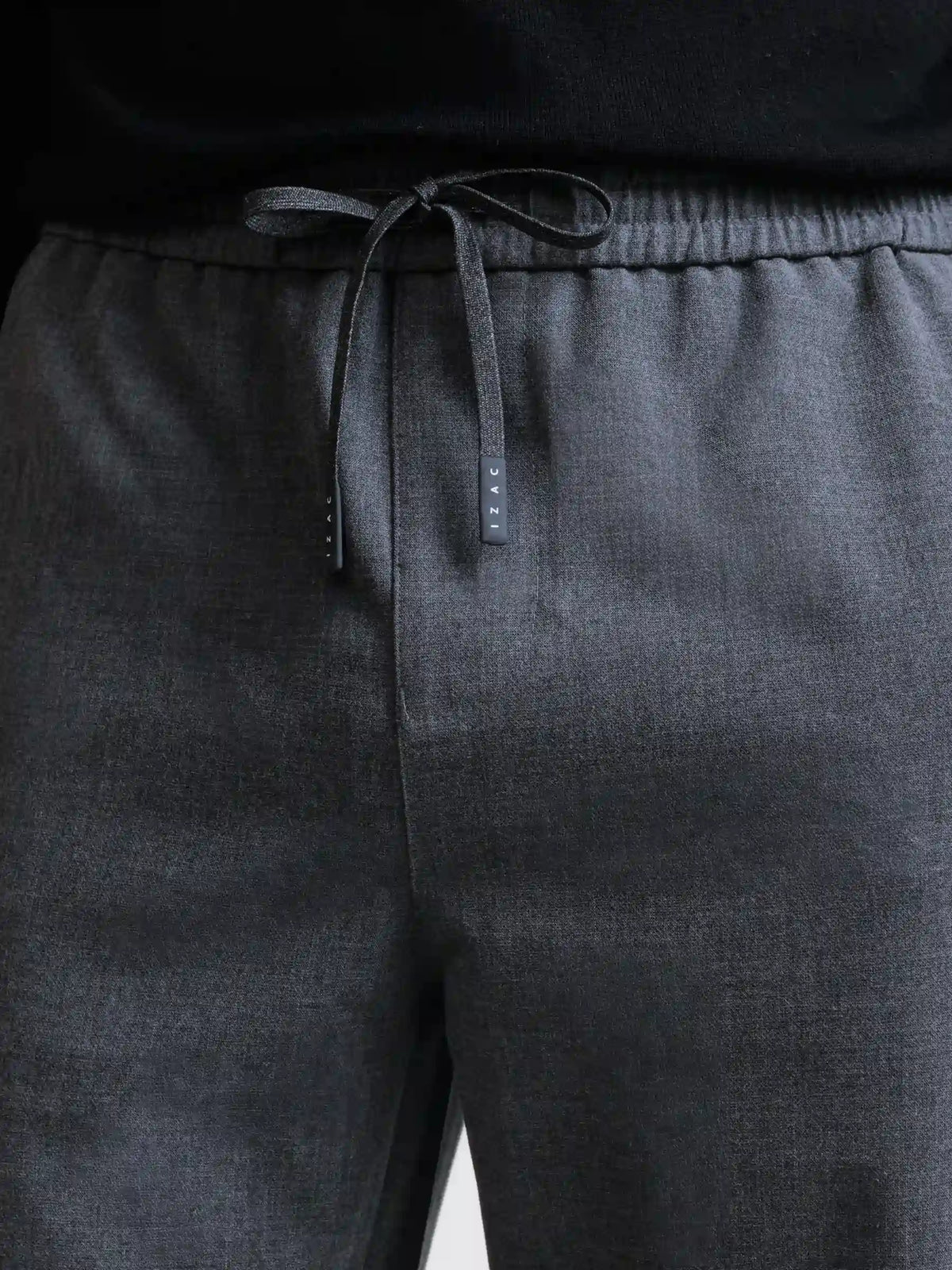Pantalon à taille élastiquée anthracite - IZAC