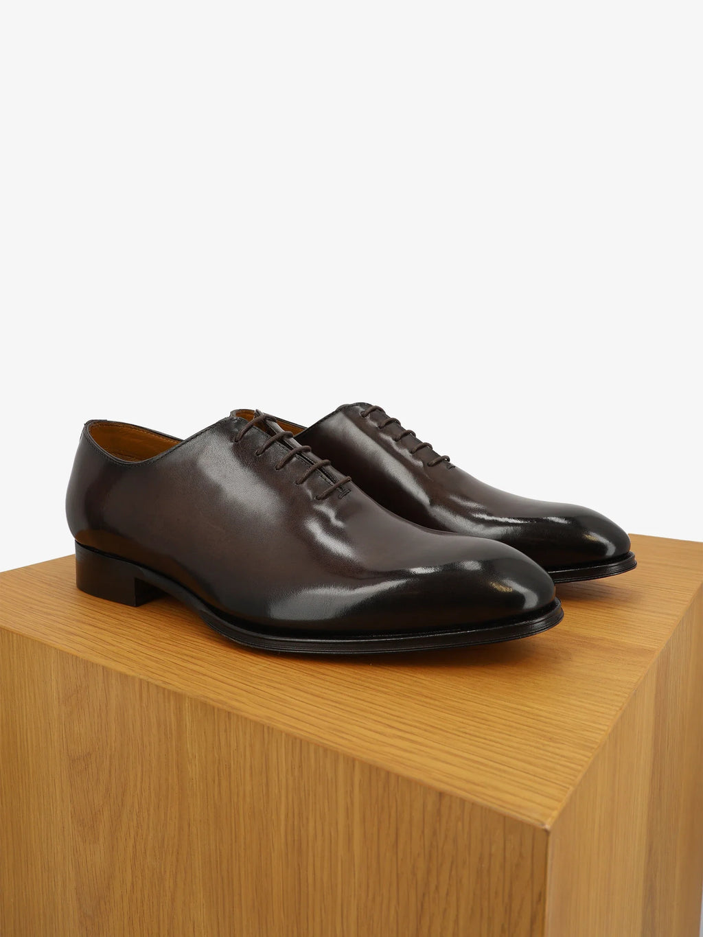 Richelieu en cuir marron foncé - IZAC