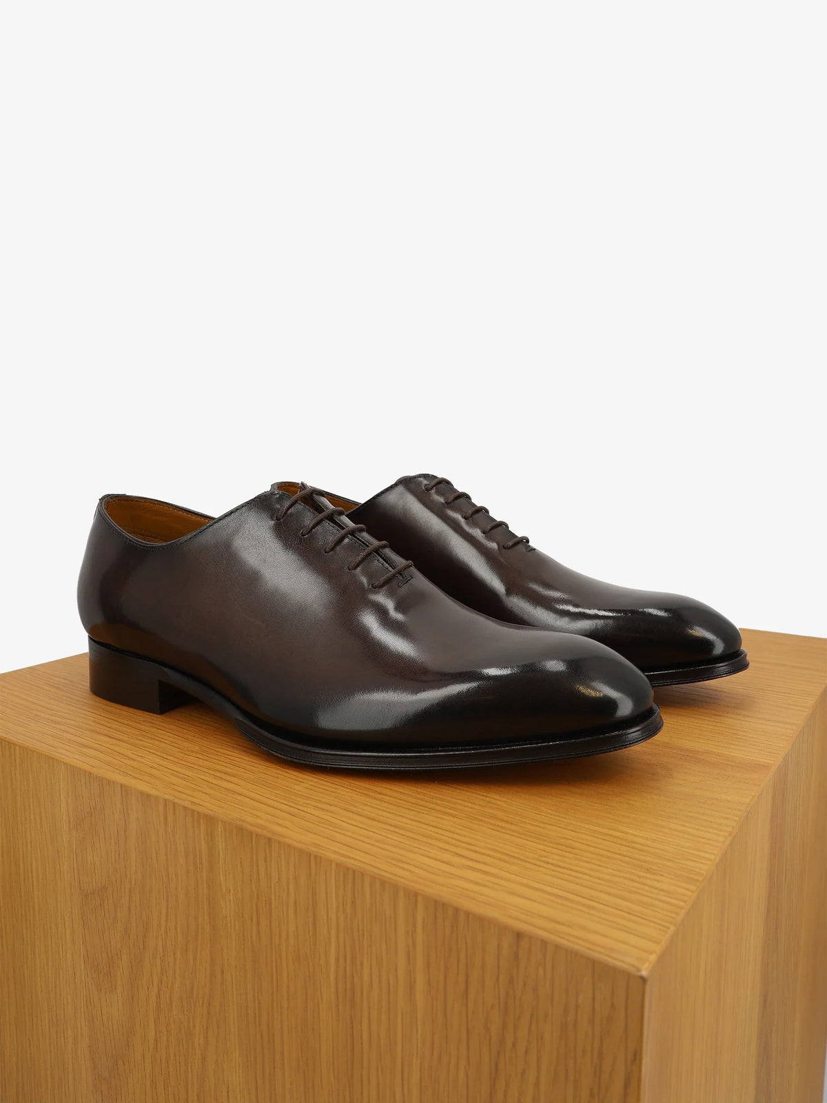 Richelieu en cuir marron foncé - IZAC