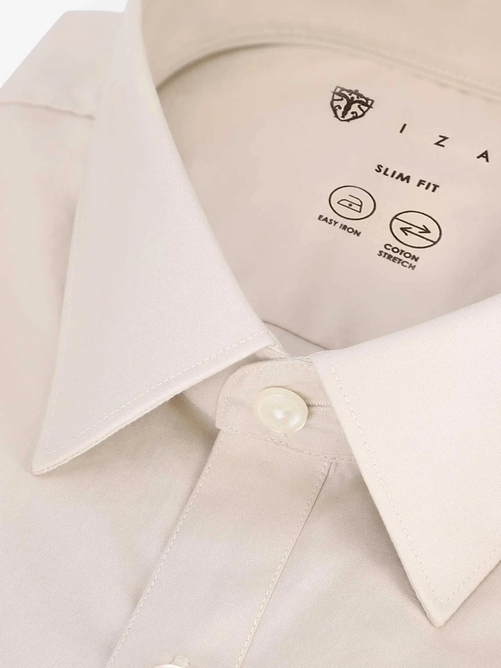 Chemise ville unie beige - IZAC