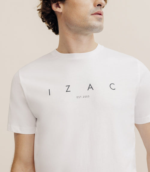 T-shirt imprimé blanc - IZAC