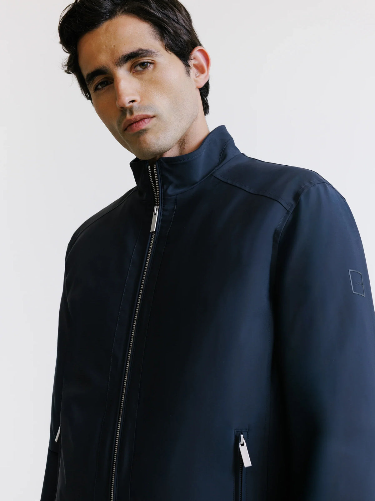Blouson col montant marine - IZAC