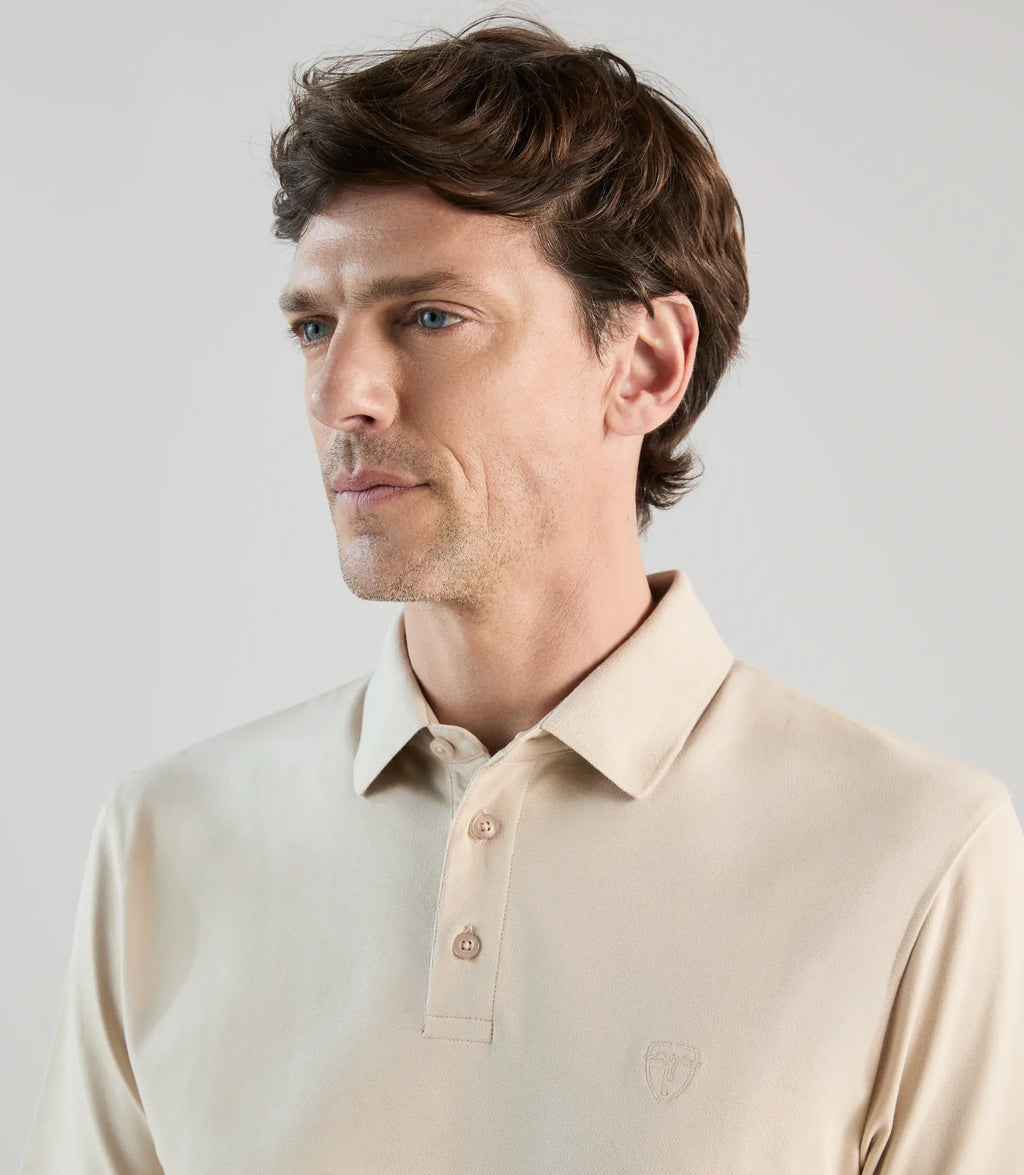 Polo piqué beige clair - IZAC