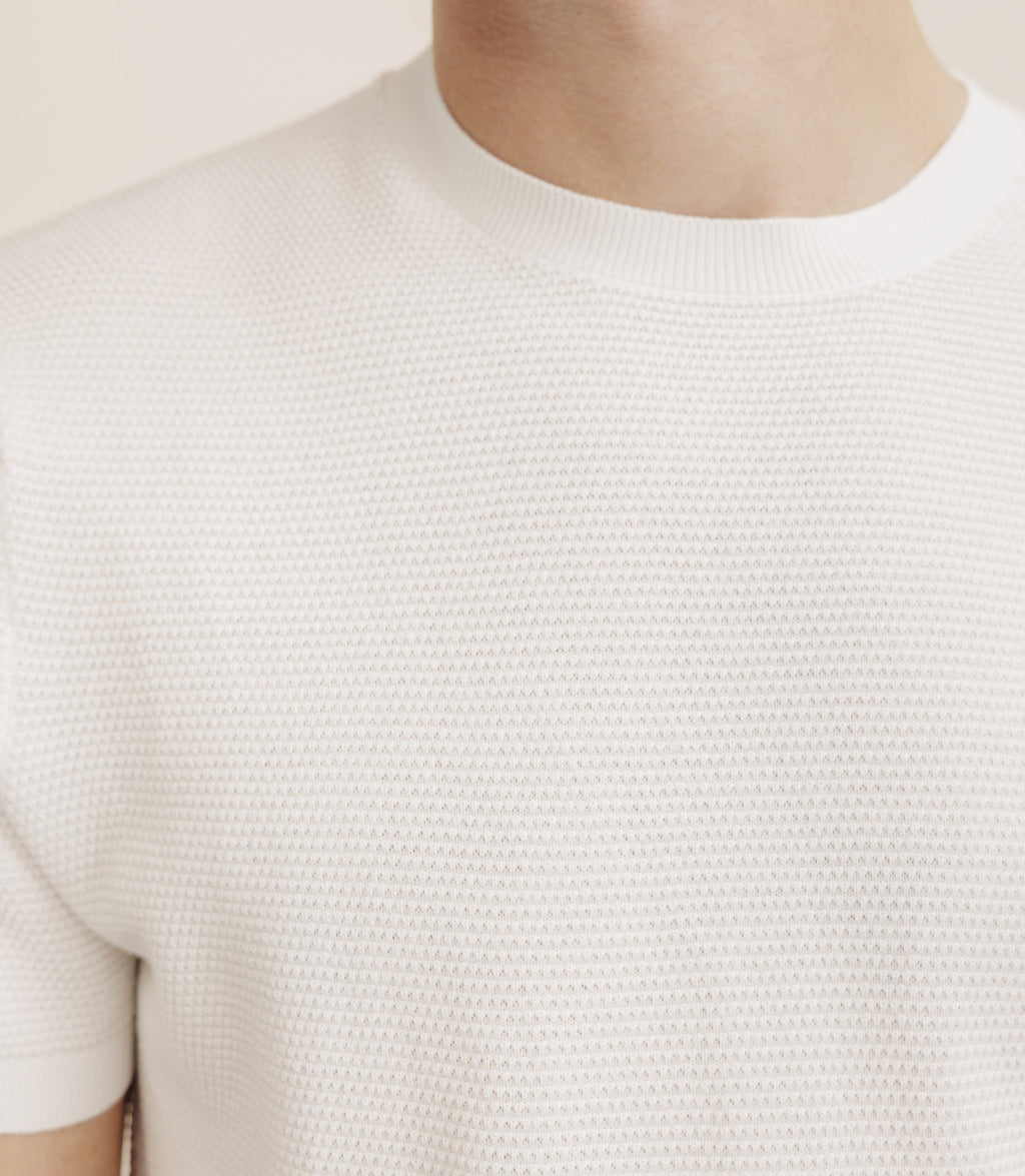 T-shirt en maille blanc - IZAC