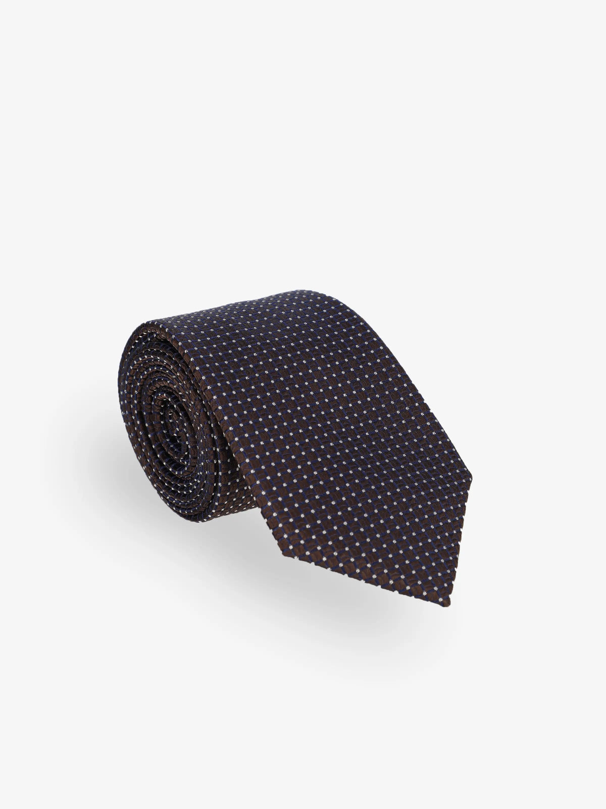 Cravate fantaisie marron - IZAC