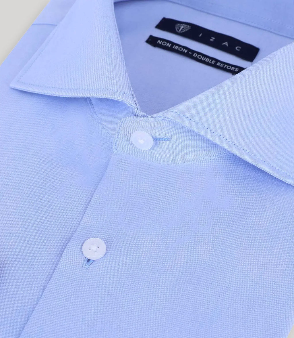 Chemise ville non iron bleu - IZAC