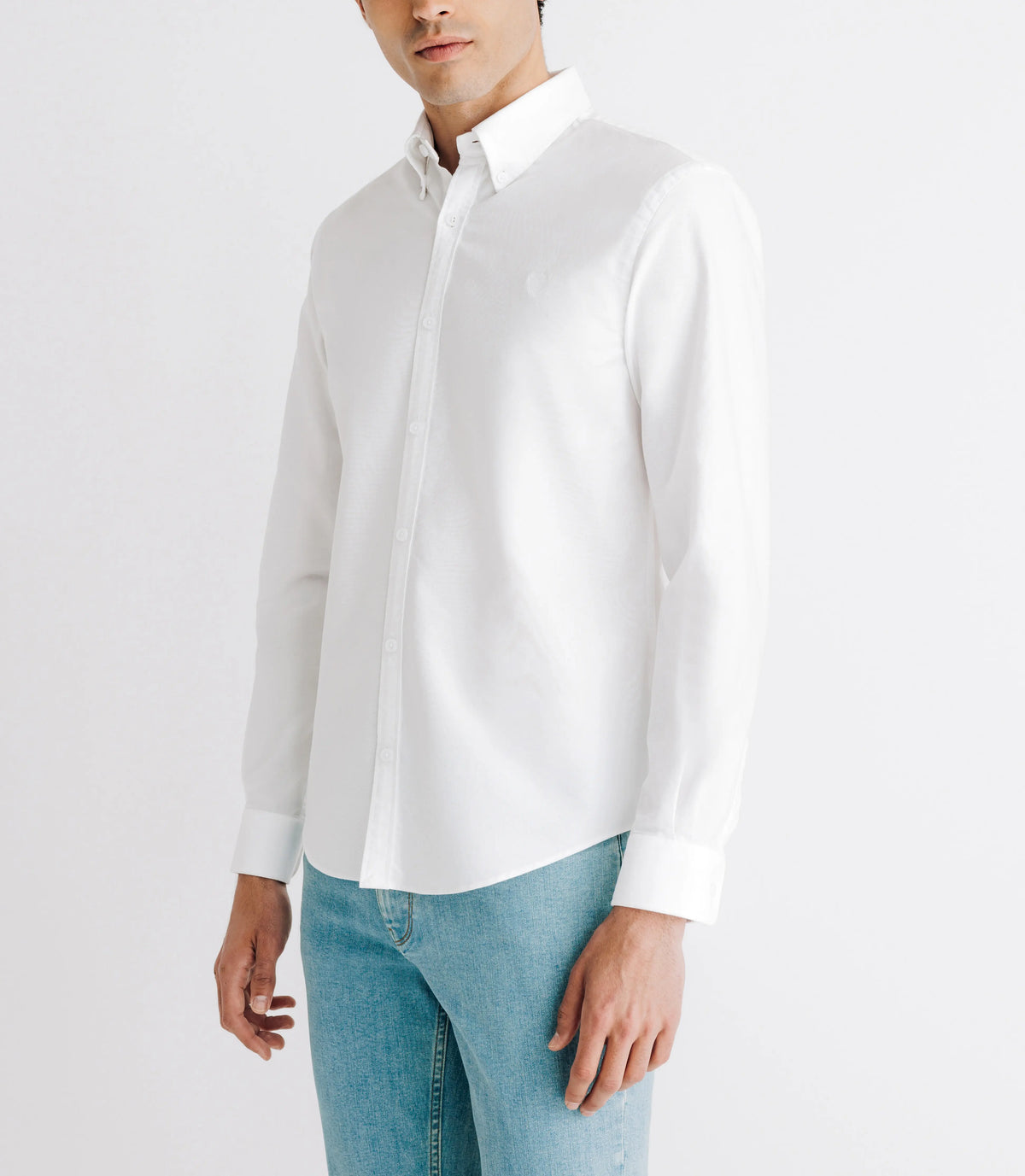 Chemise avec col boutonné blanche - IZAC