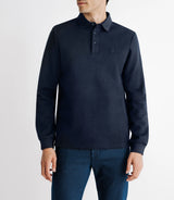 Polo boutonné manches longues marine - IZAC