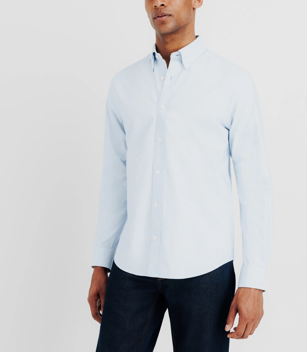 Chemise avec col boutonné ciel - IZAC