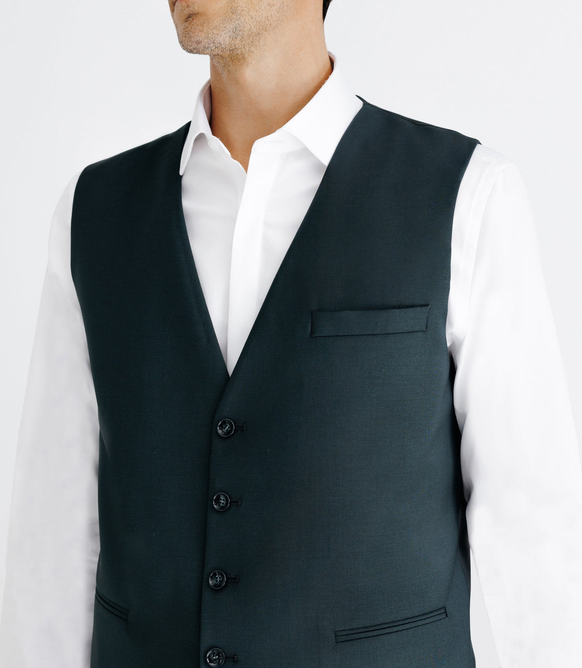 Gilet ville aspect brillant vert foncé - IZAC
