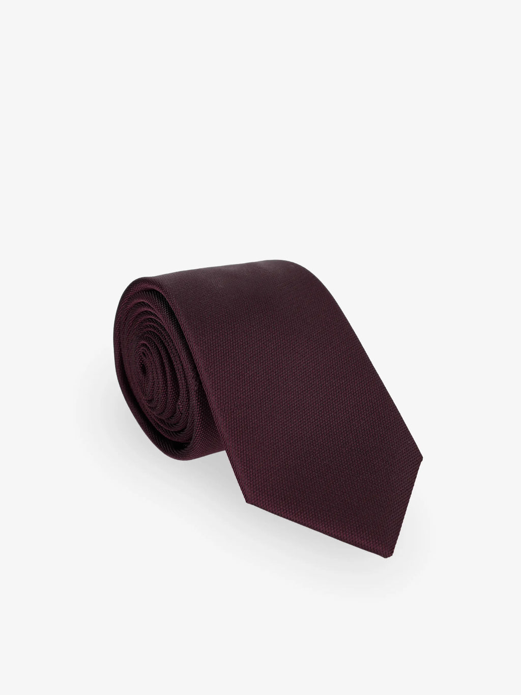 Cravate unie prune - IZAC