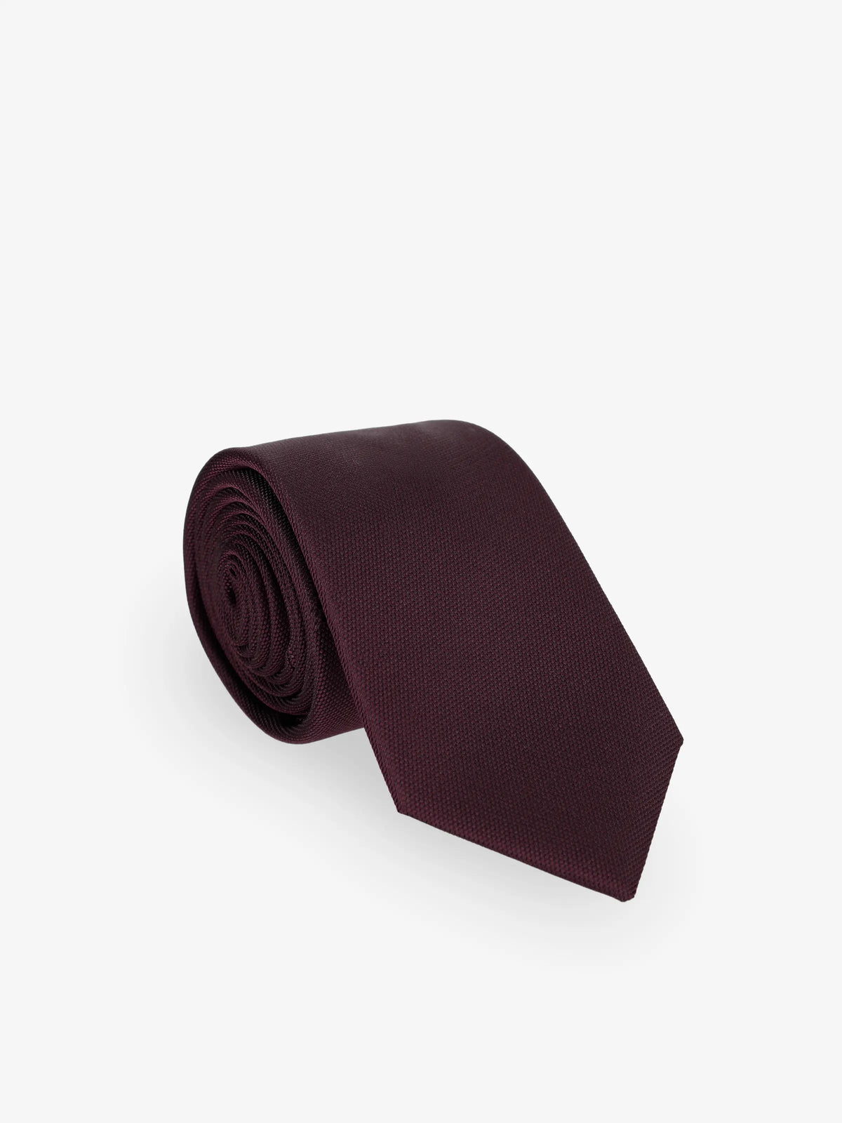 Cravate unie prune - IZAC