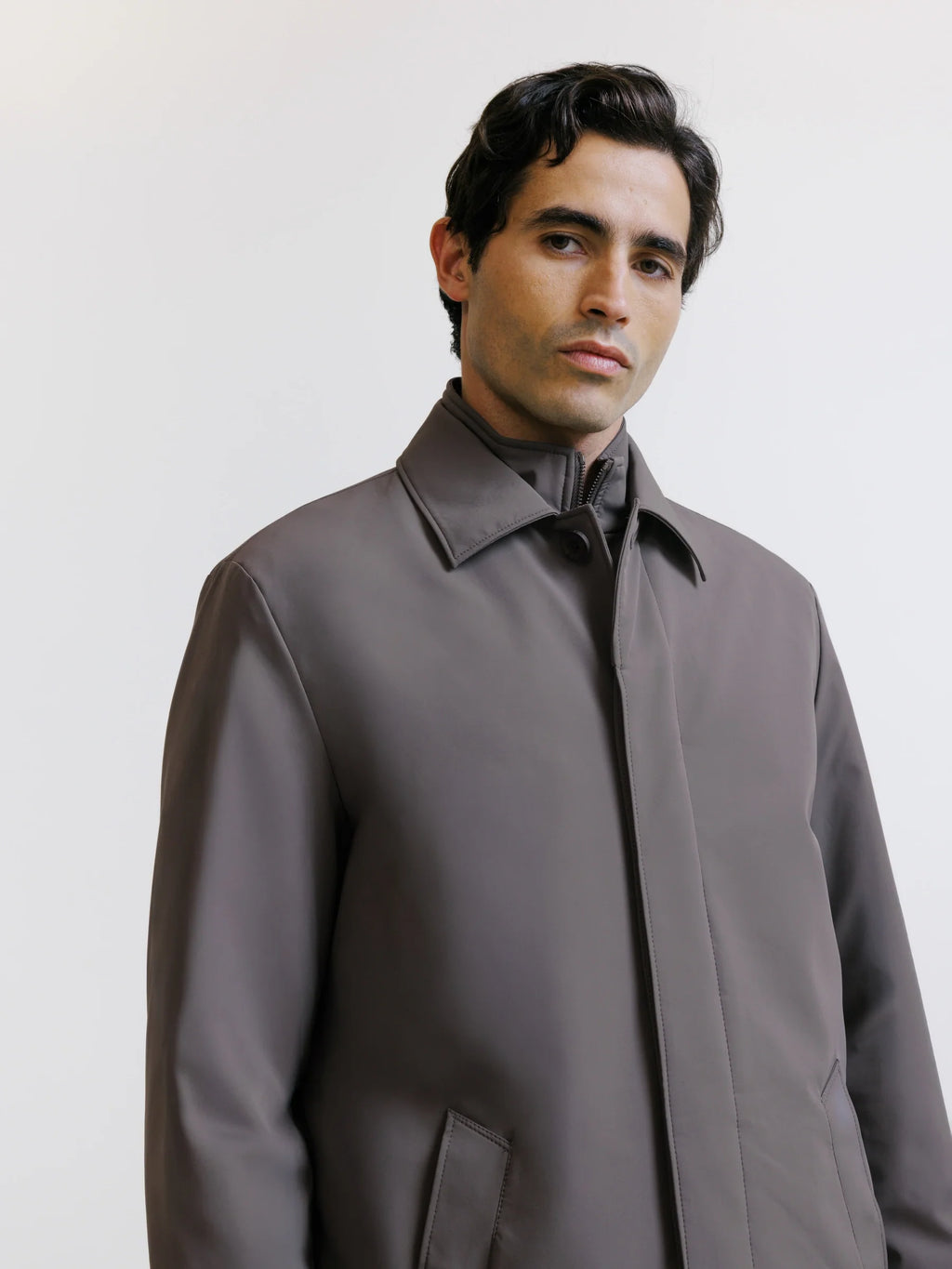 Manteau imperméable taupe - IZAC