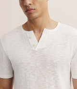 T-shirt boutonné écru - IZAC