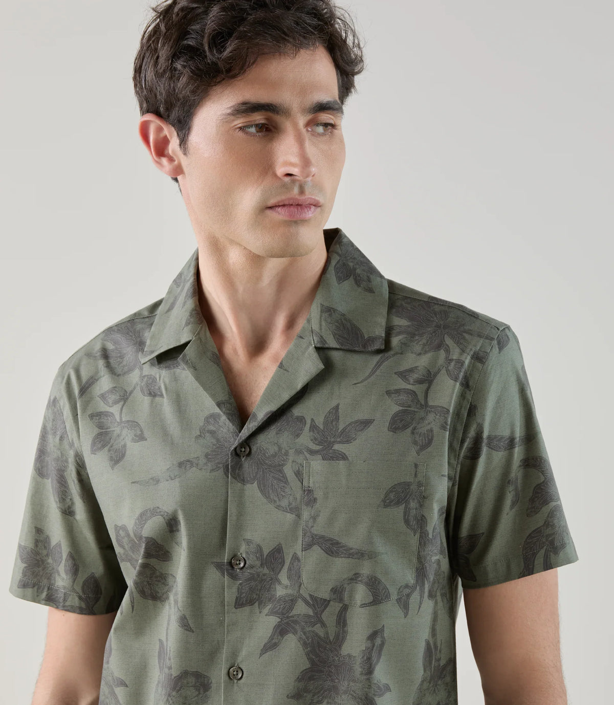 Chemise fantaisie kaki - IZAC