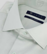 Chemise en satin de coton vert clair - IZAC