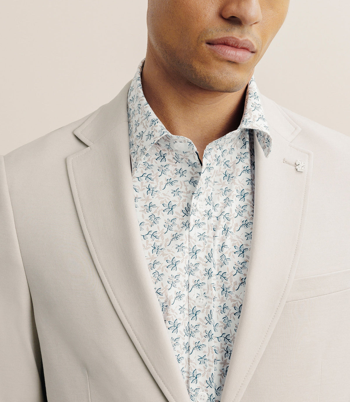 Veste en maille beige - IZAC