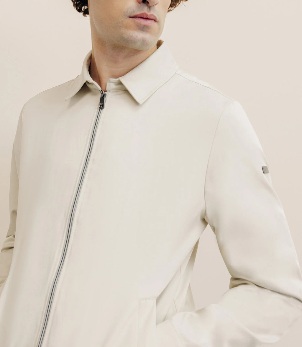 Blouson col chemise beige - IZAC