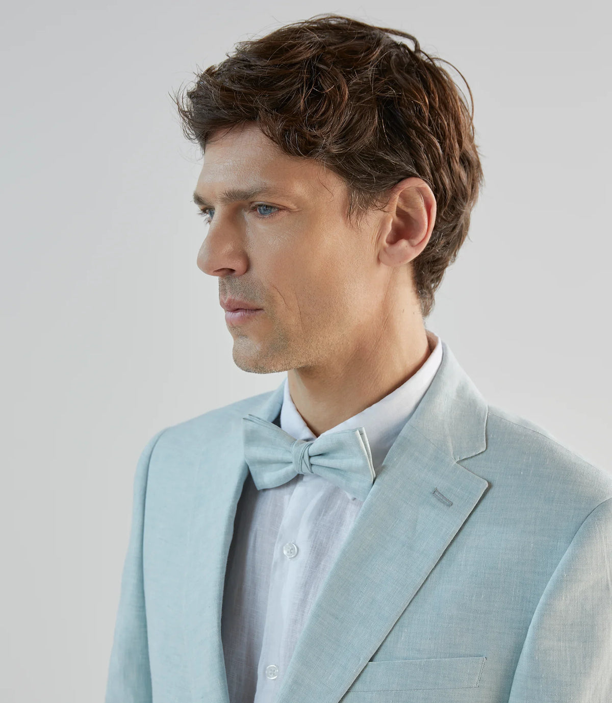 Veste ville 100% lin vert d'eau - IZAC