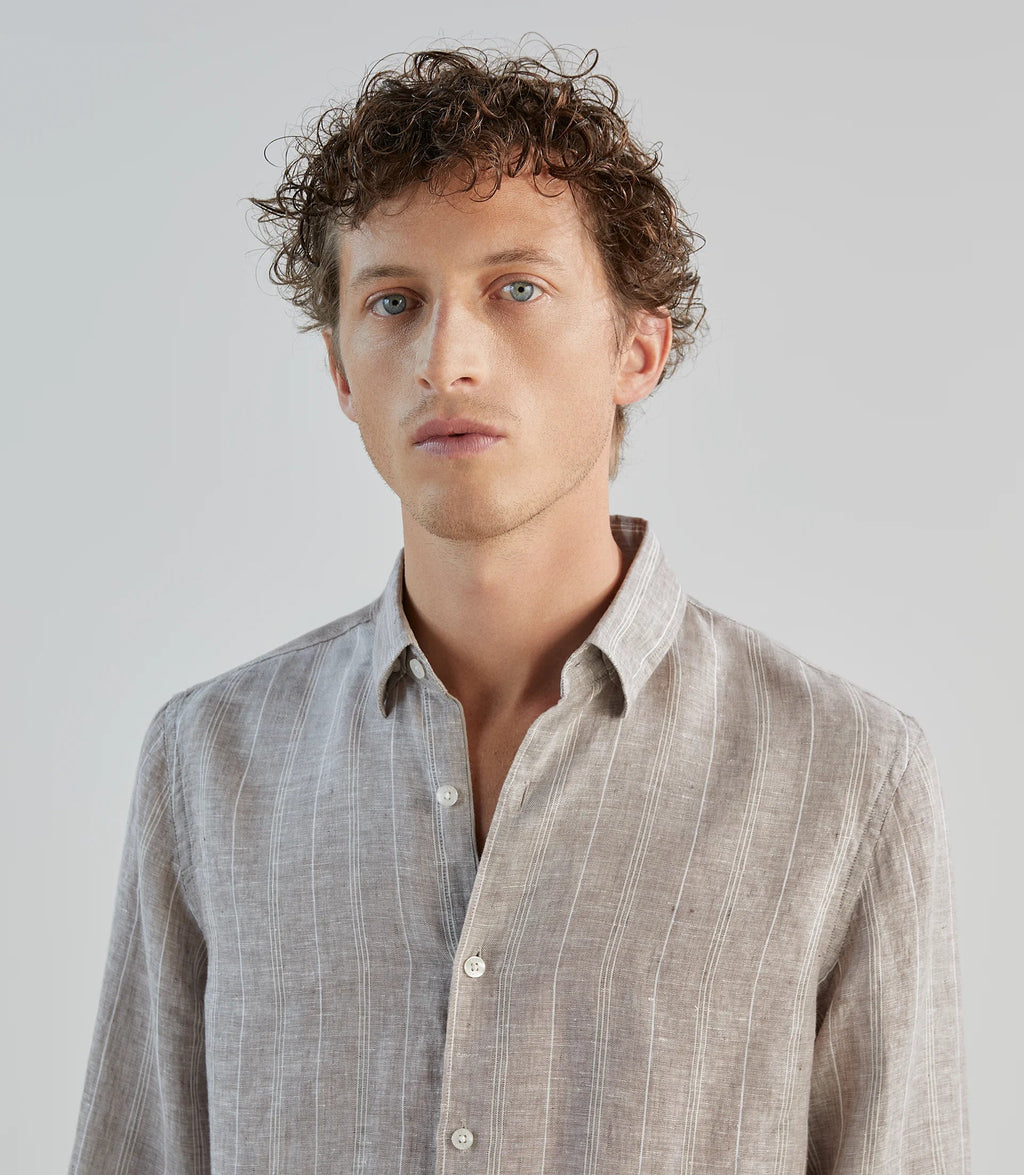 Chemise 100% lin sable - IZAC