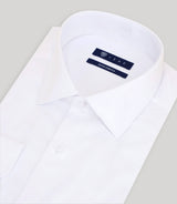 Chemise slim en satin de coton blanche - IZAC