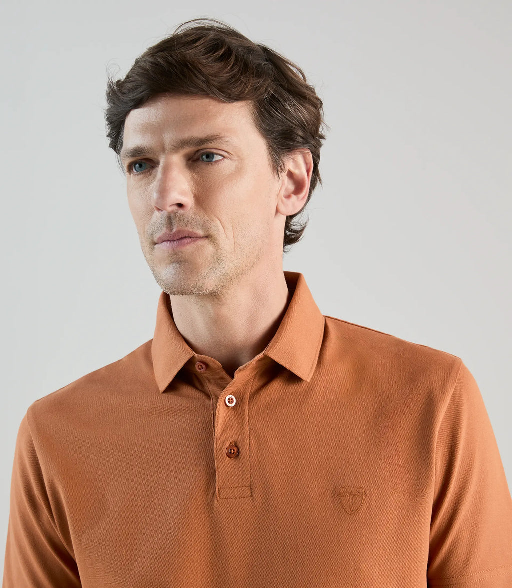 Polo piqué orange - IZAC