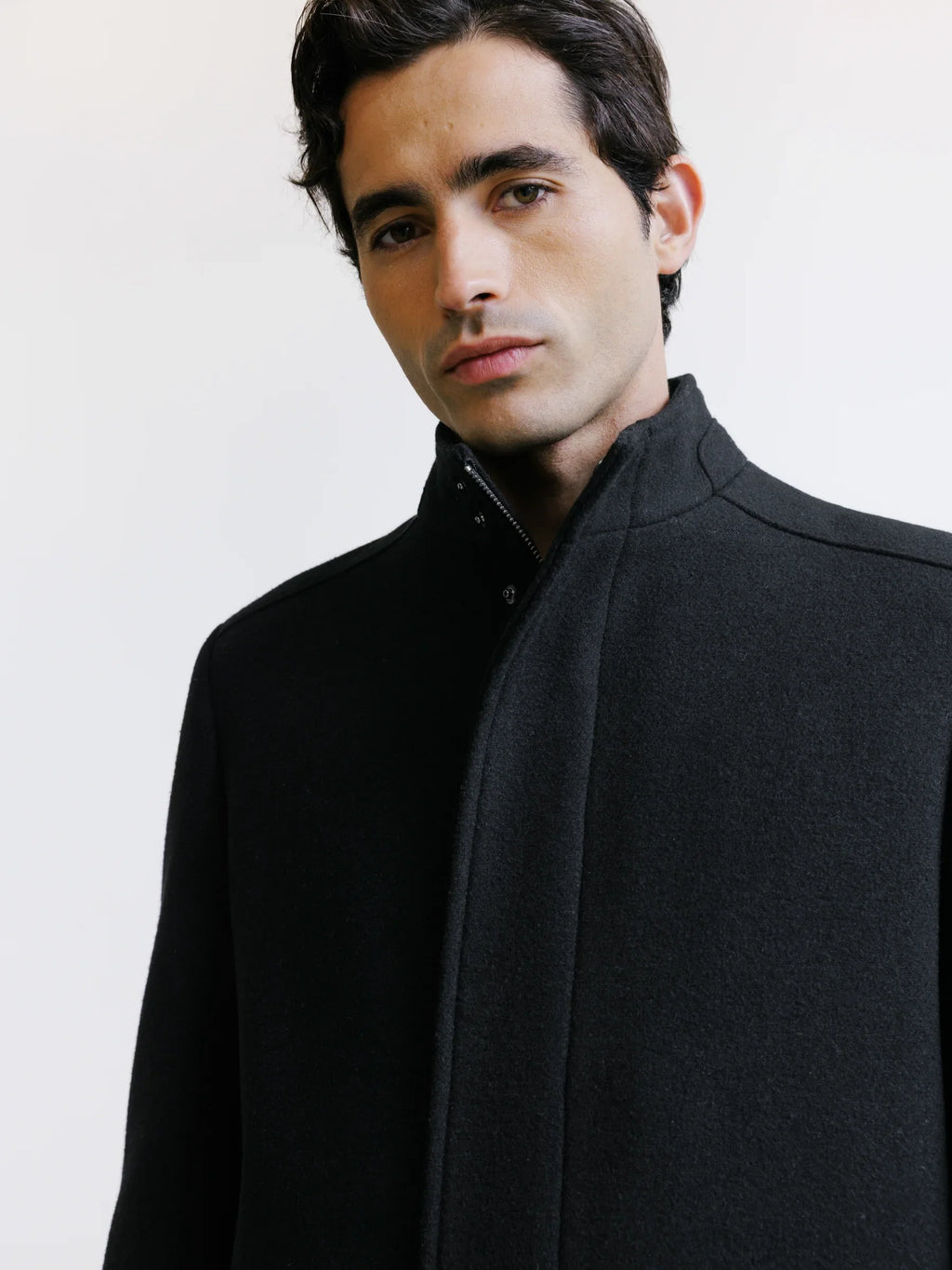 Manteau col montant noir - IZAC