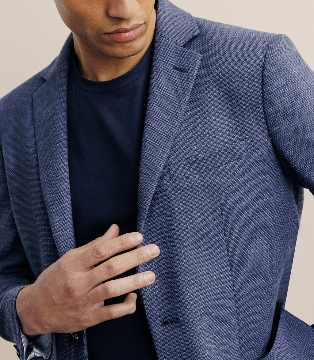 Veste casual 2 boutons bleue - IZAC