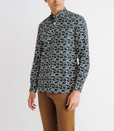 Chemise à fleurs marine - IZAC