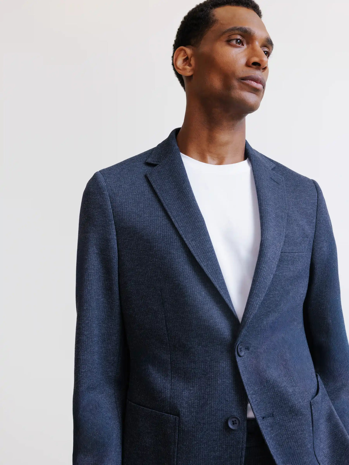 Veste ville en maille marine - IZAC