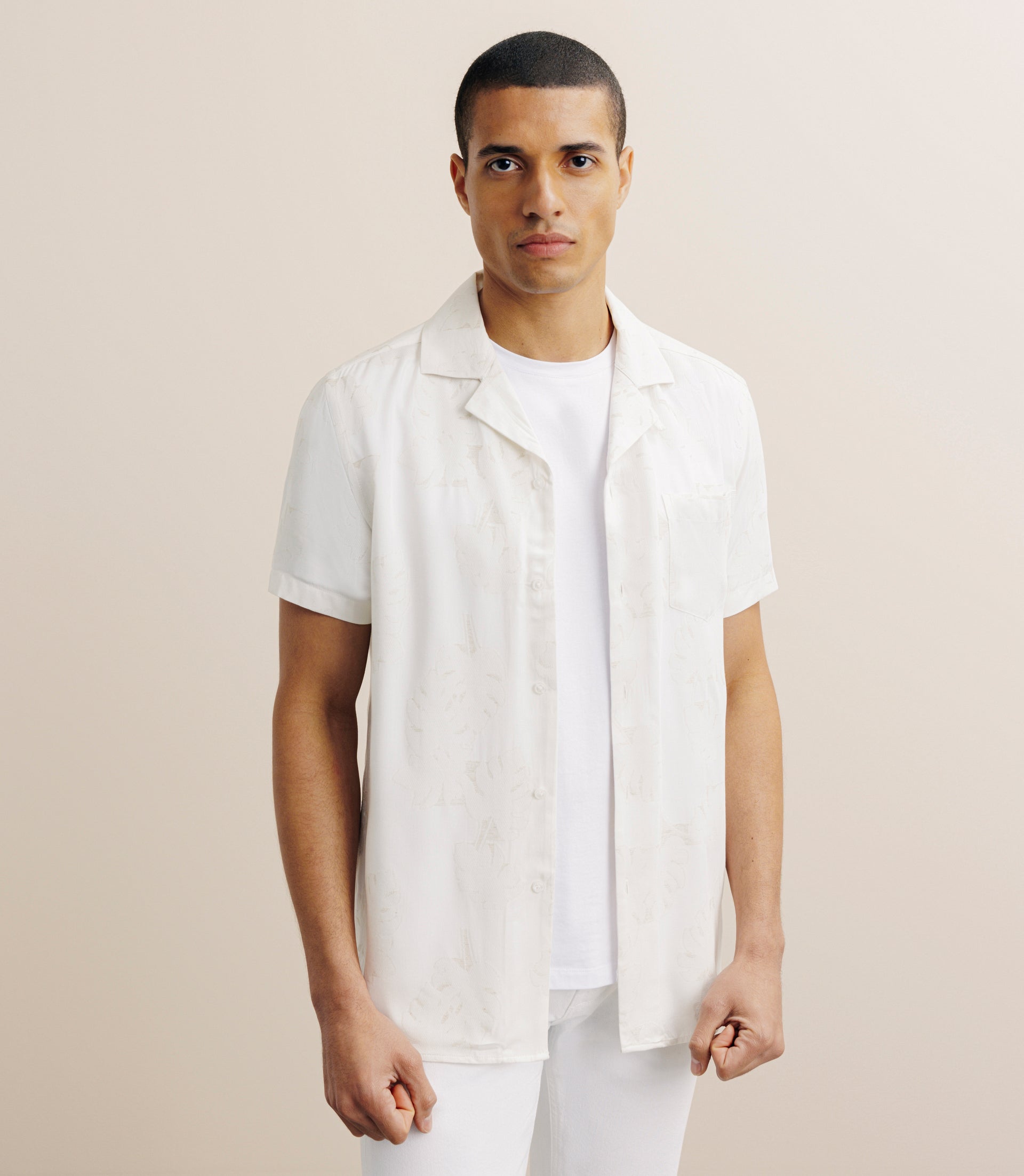 Chemise fantaisie beige - IZAC