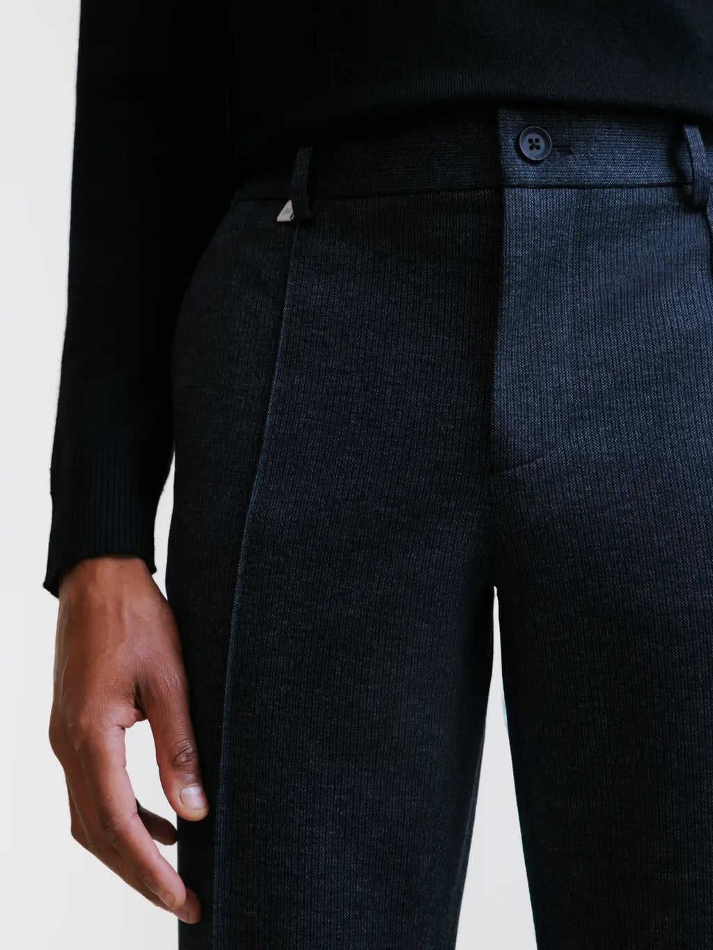 Pantalon ville en maille marine - IZAC