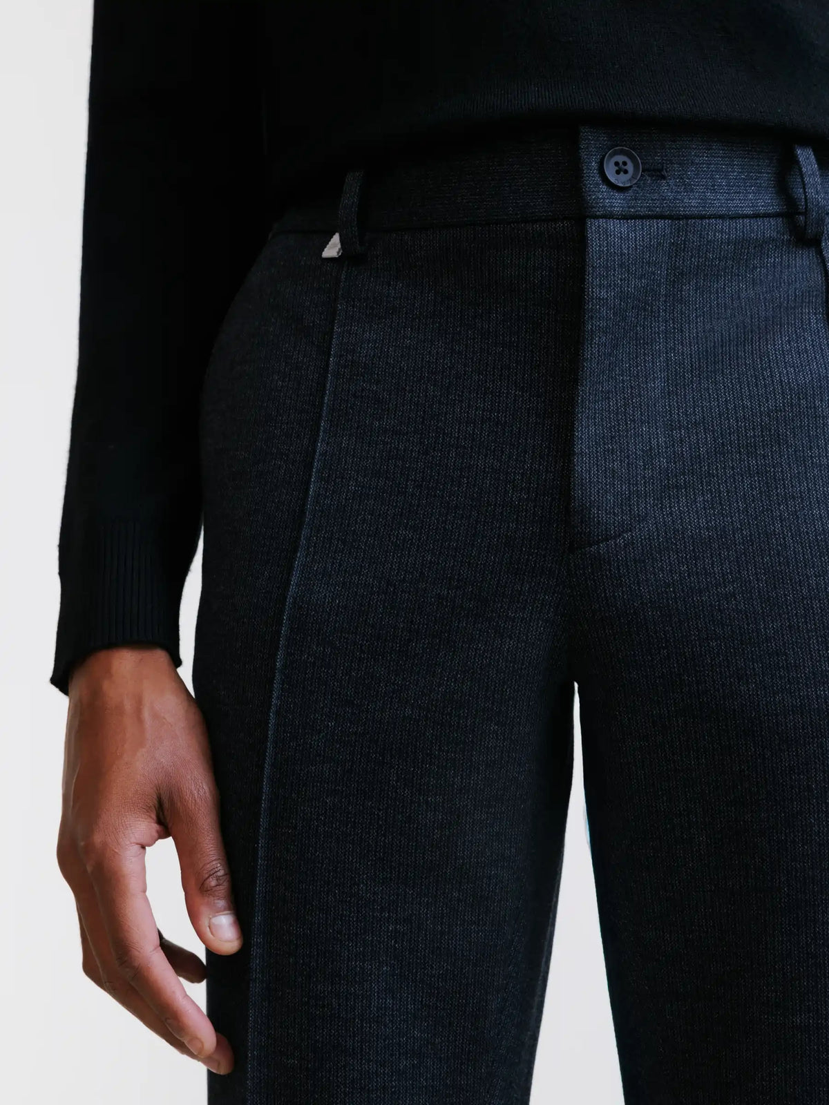 Pantalon ville en maille marine - IZAC