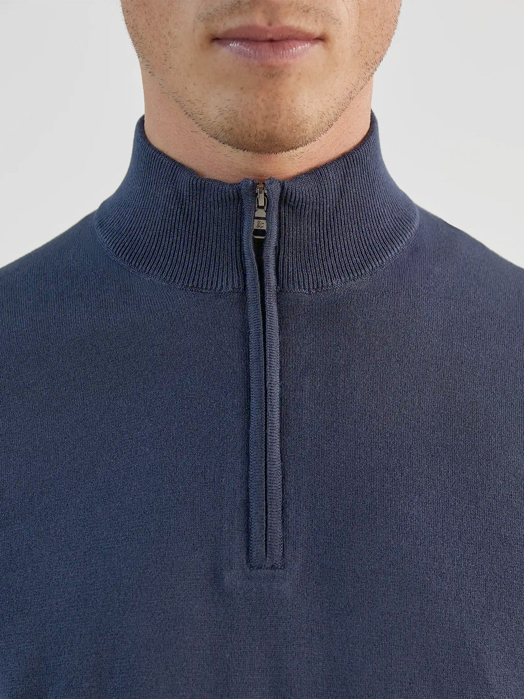 Pull col zip indigo - IZAC