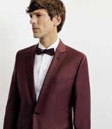 Costume 2 boutons laine majoritaire prune - IZAC