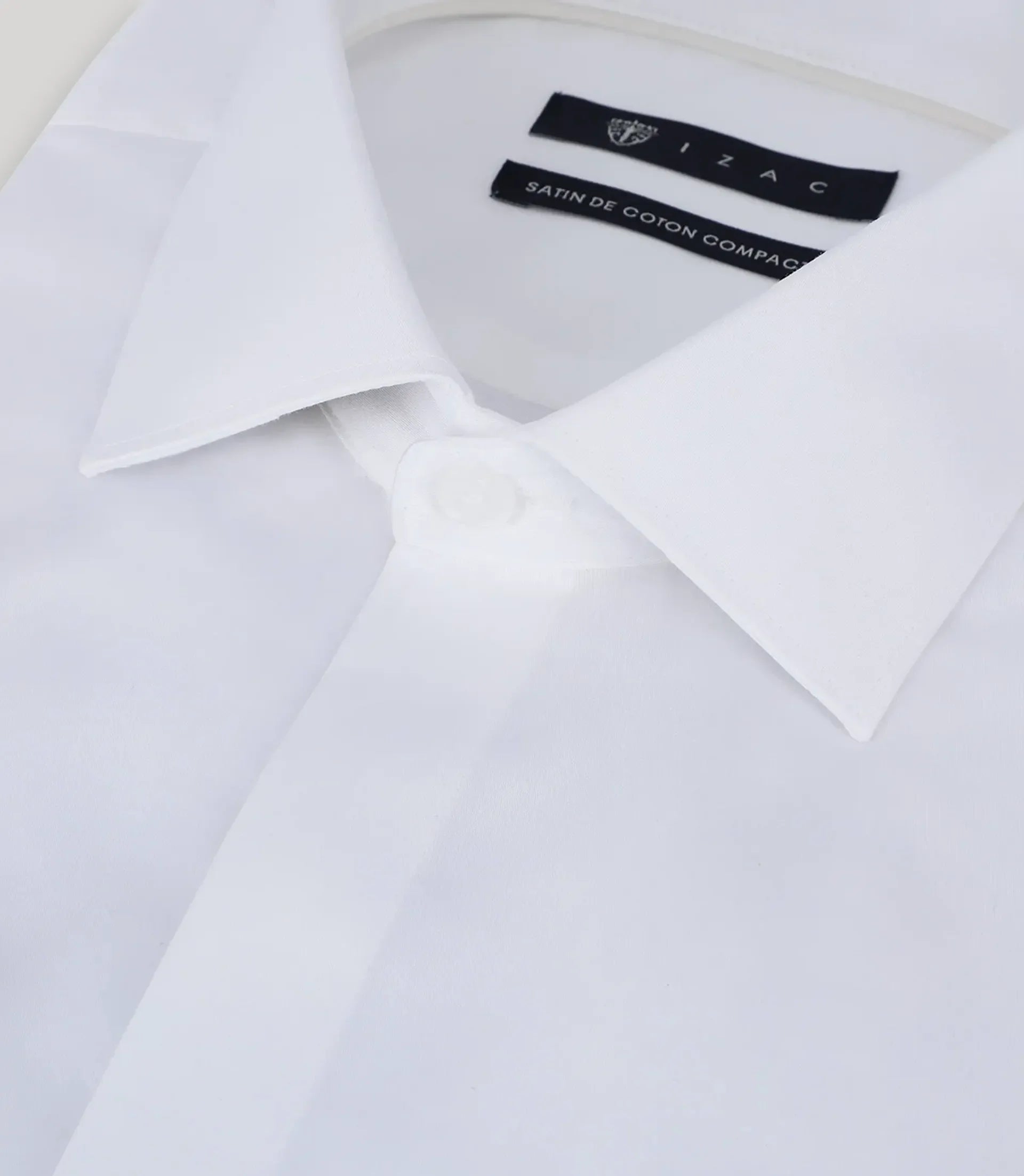 Chemise en satin de coton blanche - IZAC