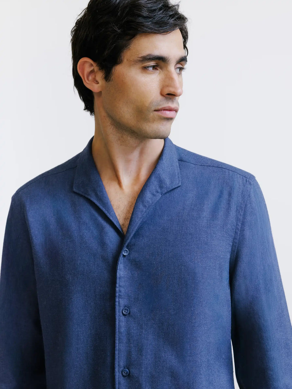 Chemise en flanelle marine - IZAC